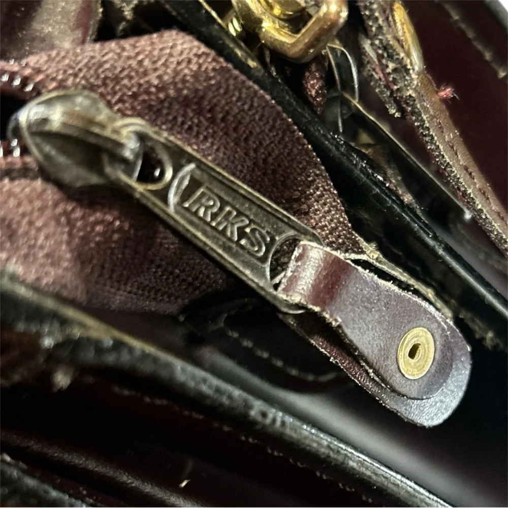 RKS Vintage Attache Briefcase Work Bag Leather Multi Compartments Messenger